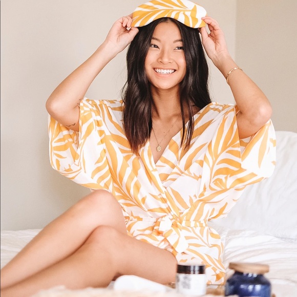 Maison Du Soir Other - Maison Du Soir orange and white tropical robe